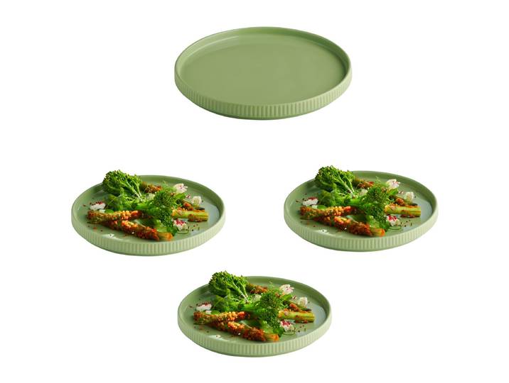 Assiette The Grid Ø 23cm Vert/Vert Lot de