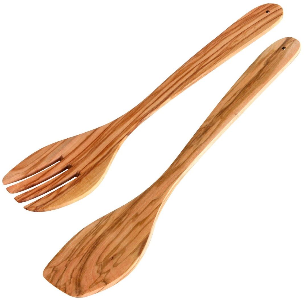 Fackelmann Salatbesteck Olivenholz, 30cm