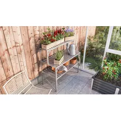 Vitavia Tischaufsatz für Pflanztisch,aluminium eloxiert,121 x 28 x 39 cm