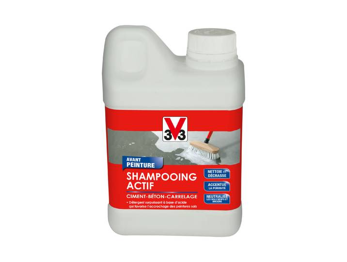 V33 Zementbodenreiniger Aktiv-Schampoo Farblos 0.5 l