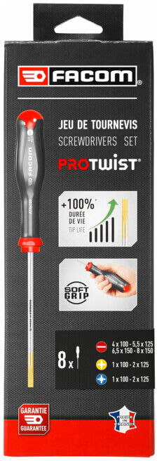 Tournevis PROTWIST Facom, set de 8 pcs. (AT.J8PB)