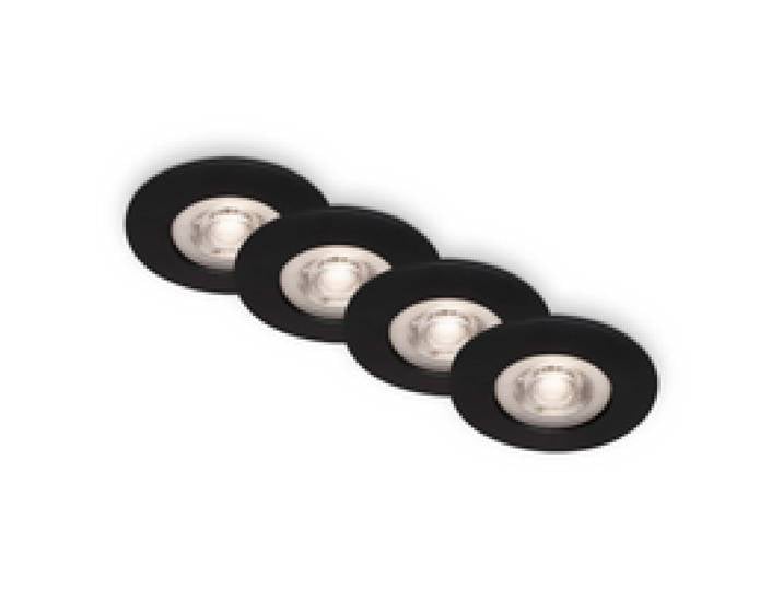 BRILONER Spots LED encastrables disponibles en différentes couleurs et finitions. (Lot de 4, noir)