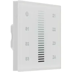 EVN Funk-Dimmer-Wandpanel mit Touch-Bedienfeld EFDWP4