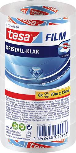 Tesa 57726-00000-02 Klebefilm kristall-klar Transparent (L x B) 33m x 15mm 6St.