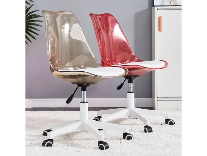 Chaise d'ordinateur de bureau transparente chaise pivotante étude de maquillage pivotant ascenseur tabouret haut réception étudiant sillon chaise d'étude de jeu