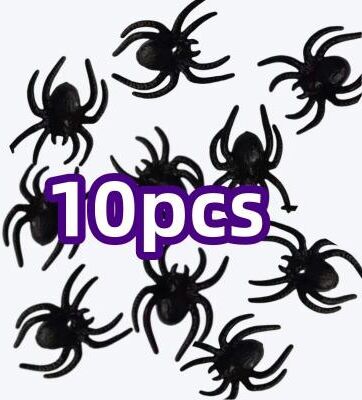 Uplifted Finds 50Pcs Realistic Fake Cockroaches Novelty Insects Prank Toys For Halloween Party Decor spider 10 Pcs