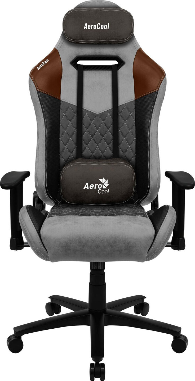 Aerocool DUKE AeroSuede Universele gamingstoel - Zwart - Grijs