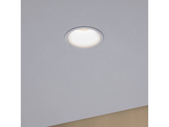 Paulmann LED-Einbaulampe Cymbal 1x6,8W IP44 Cymbal, dimmbar, weiß / opal, für Wohn- / Esszimmer, Kunststoff, Modern, Einbauleuchte