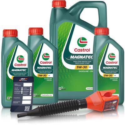 Castrol 8 L Magnatec 5W-30 C3 + Ölwechsel-Anhänger + Einfülltrichter [Hersteller-Nr. 15F927]