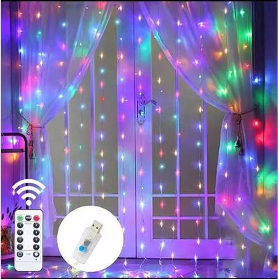 Inspired Finds 3M LED Curtain Fairy Lights Warm & Festive Icicle String Lights For Christmas, Weddings, And Home Decor multicolor 3m X 3m