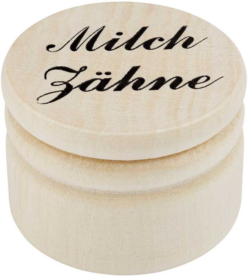 Milchzahndose Holz 3,5 cm