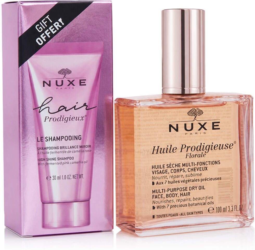 Nuxe Huile Prodigieuse Florale Dry Oil 100 ml + Hair Prodigieux Le Shampooing 30 ml