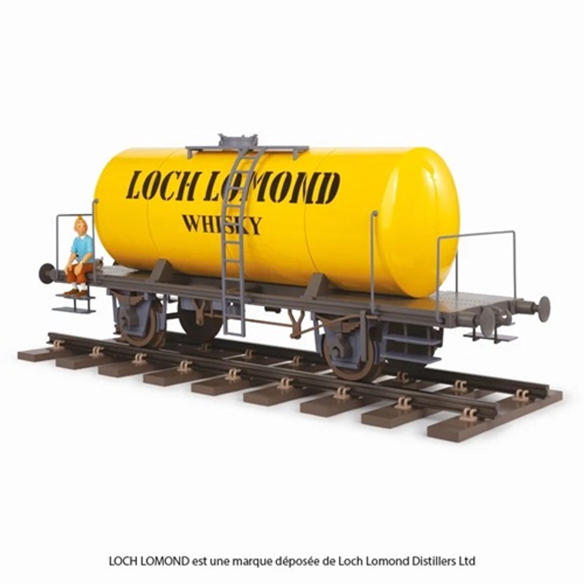 Tintinimaginatio Kuifje Wagon Loch Lomond Decoratie voor op tafel, Geel, 77 cm