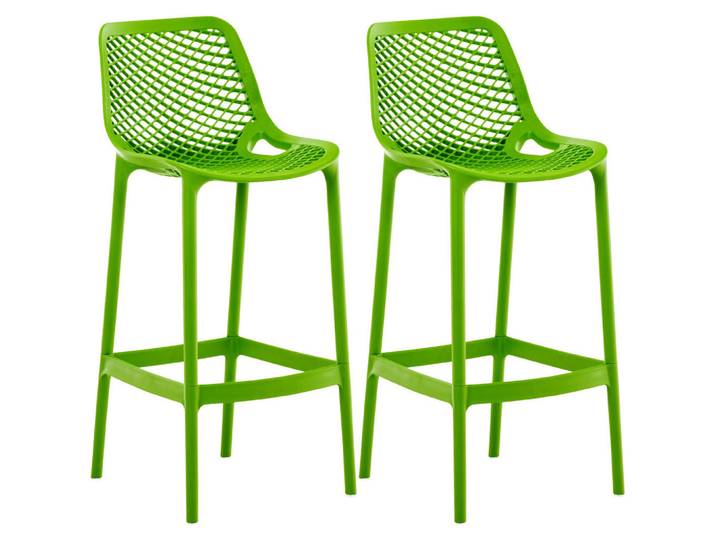 CLP Barhocker 2er Set Kunststoff grün, Grün, 45x105x53 cm, Esszimmer, Barmöbel, Barhocker