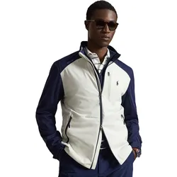 RALPH LAUREN Jacke Woven Full-Zip, creme/navy