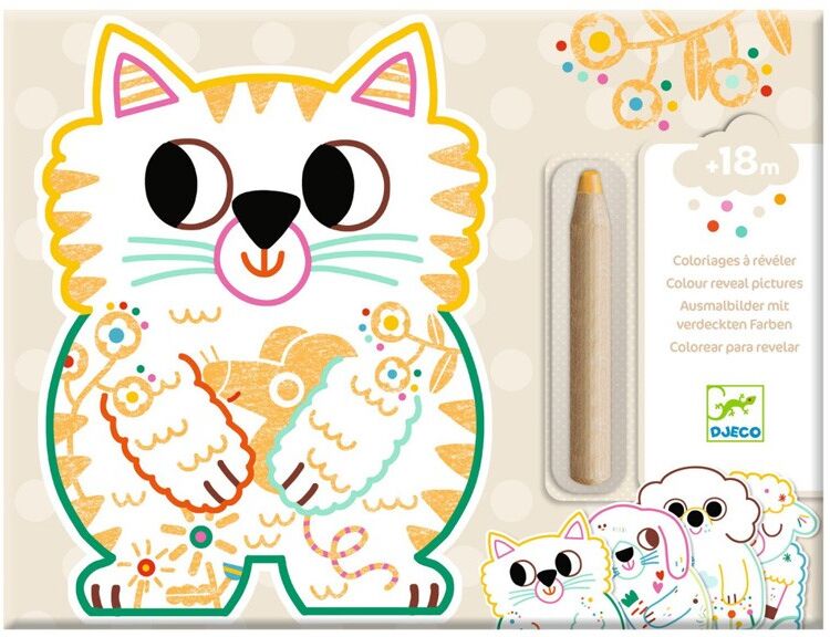 Coloriages à révéler : Animaux familiers - Djeco