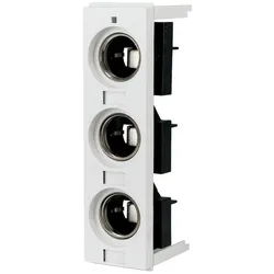 Eaton 107966 Reiter-Sicherungssockel, 3p, 63A, 690V, DIII/E33, 54mm DIII-SO/63/3-R  - 10 Stück