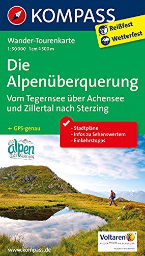 Die Alpenüberquerung - Vom Tegernsee über Achensee und Zillertal nach Sterzing: Wander-Tourenkarte. GPS-genau. 1:50000 - Preis vom 18.10.2026 19:22:15 h