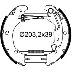 Bremsbackensatz VALEO 554991 für Fiat Punto