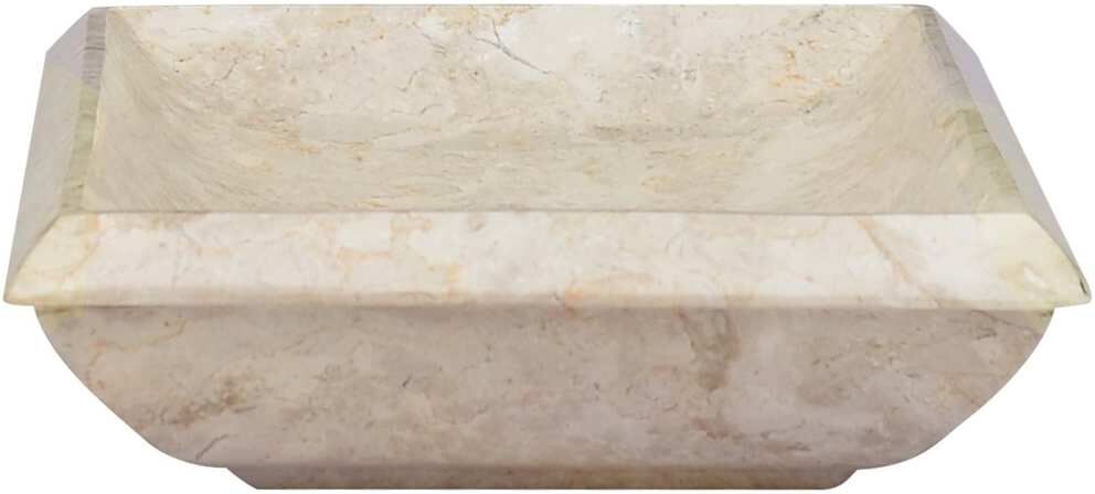 vidaXL Lavabo Crème 50x35x10 cm Marbre