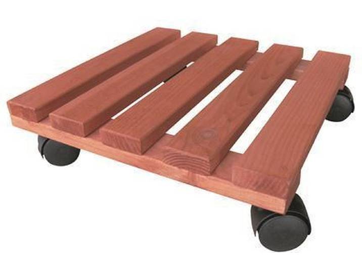 Plantentrolley – 30x30 cm – Vuren – Met wielen