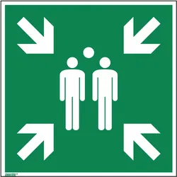 Neutralware, Hausnummer + Türschild, Hinweisschild 40x40 cm (BxH) E007 Sammelstelle Hart-PVC