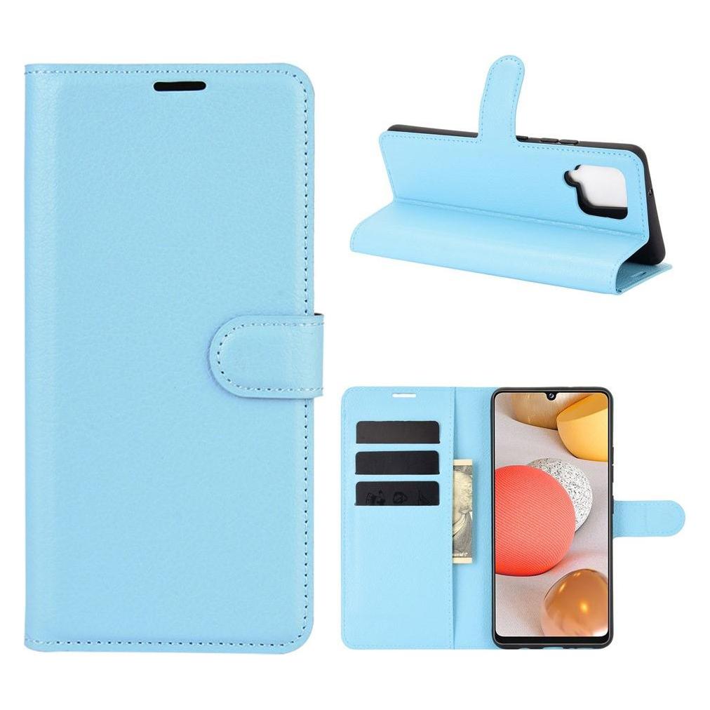 Cover-Discount Galaxy A42 - Leder Etui Hülle hellblau (Samsung Galaxy A42) (101230804E)