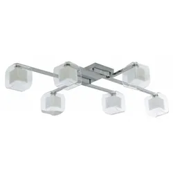 In-Tec Deckenleuchte YOGA G9, 42W inkl. Leuchtmittel Höhe 18cm, Metall chrom/weiß