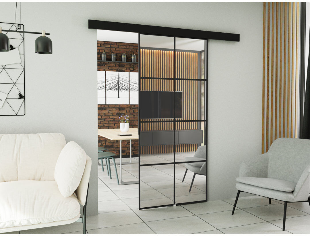 Brayden Studio DOOR LOKI 1 Black 82cm x 205cm