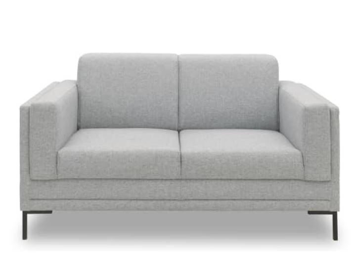 LOOKS by Wolfgang Joop Sofa LOOKS VII, 2 Sitzer Designer, silber 2 Sitzer Designer-Sofa mit schwarzem Metallfuß, 155 x 90 x 82 cm (BxTxH), stilvoll und bequem