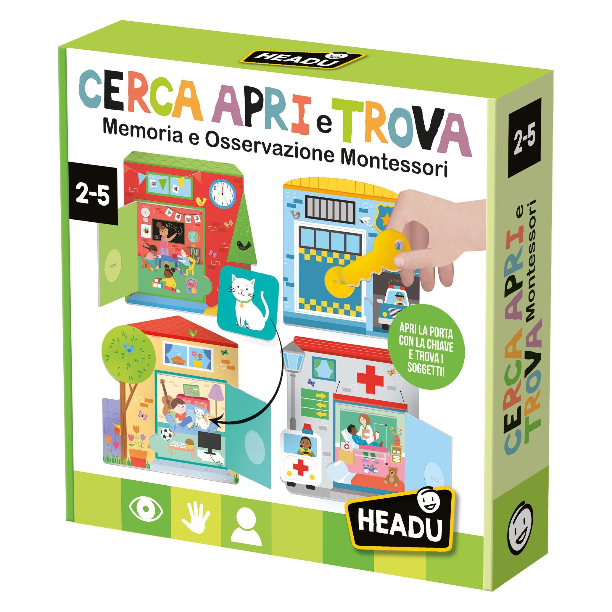 Headup Games Suche öffnen und finde Montessori (Italienisch, 2 - 5 Jahre) (043.57168)