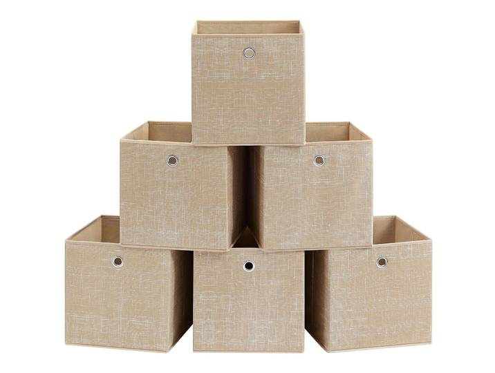 SONGMICS HOME Aufbewahrungsbox Songmics 6er-Set Beige - Aufbewahrungsbox