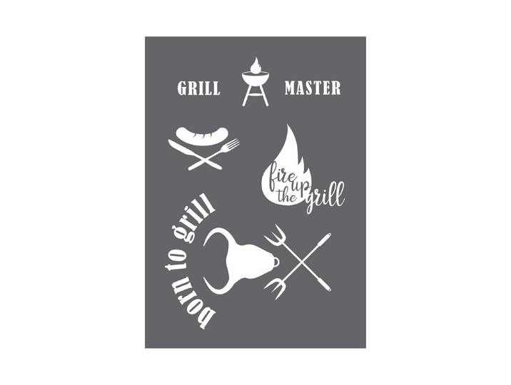 Siebdruck-Schablone Grill Master A4, 1 Schablone+1 Rakel, SB-Btl