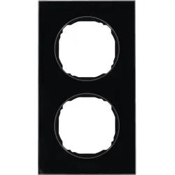 Berker 10122616 Rahmen 2fach, flach, R.8, Glas schwarz