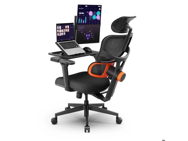 Fauteuil de bureau ergonomique NEWTRAL NT001 avec tablette amovible pour ordinateur portable noir