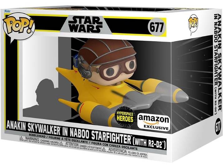 Pop Rides: Star Wars - Anakin Skywalker in Naboo Starfighter (With R2D2) Funko Pop #677