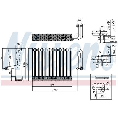 NISSENS Verdampfer, Klimaanlage 92327 für ALPINA