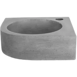 Differnz, Waschbecken, Cleo Hoekfontein - Beton donkergrijs - 31.5 x 31.5 x 10 cm (38.005.37) (315 mm, 315 mm)