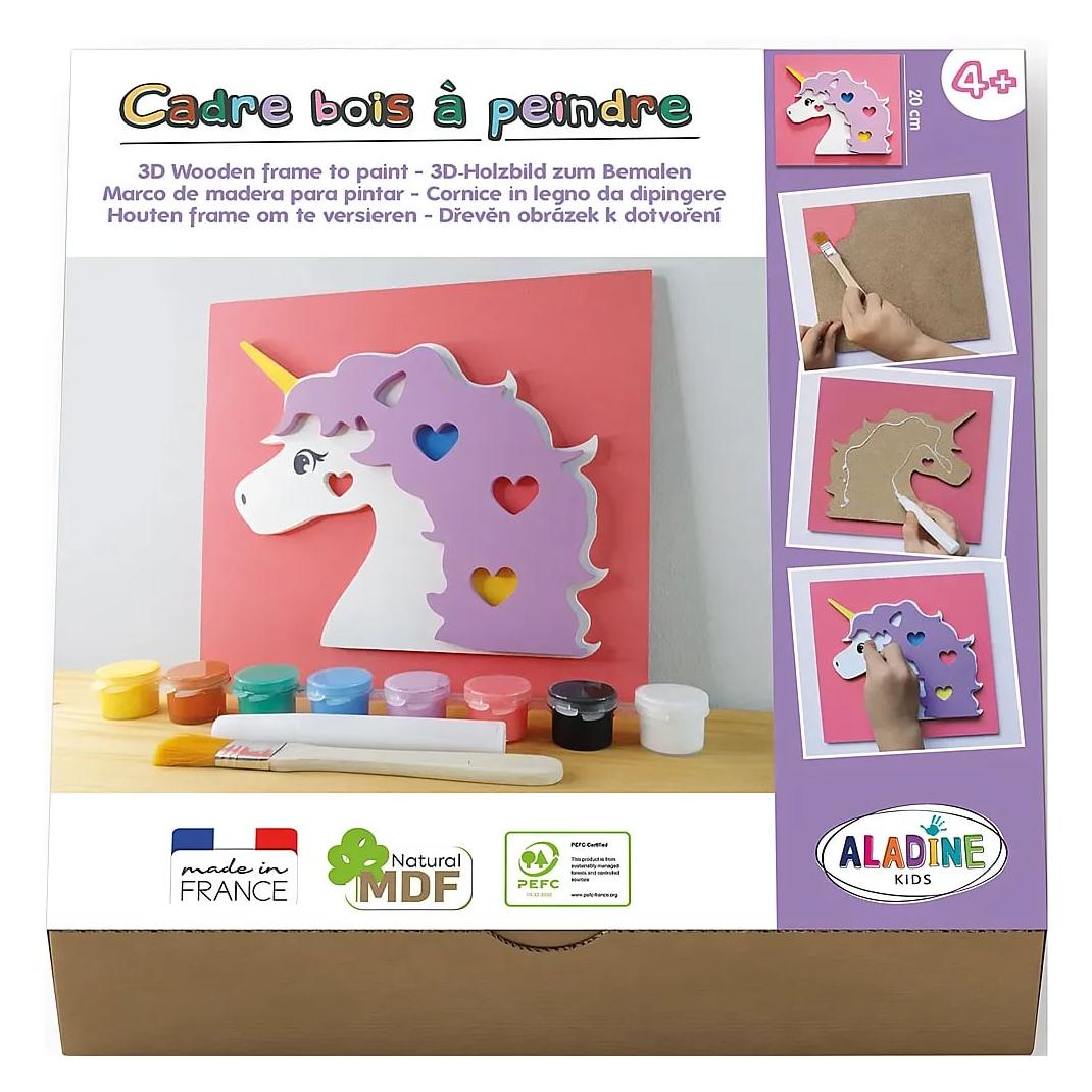 Aladine 3D-Holzbild zum Bemalen Einhorn (3085486)