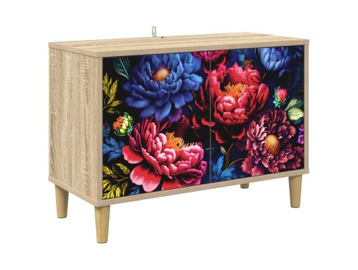 GKMBCVDFR TV-Schrank Kiel 69 x 33 x 50 cm Sonoma Holzwerkstoff Stauraum für Medien, dekoratives Muster, erhöhte Füße, einfache Pflege, Holzwerkstoff