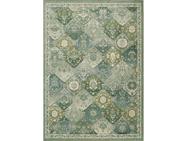 Tapis salon vintage - poils court et doux vert 120x170