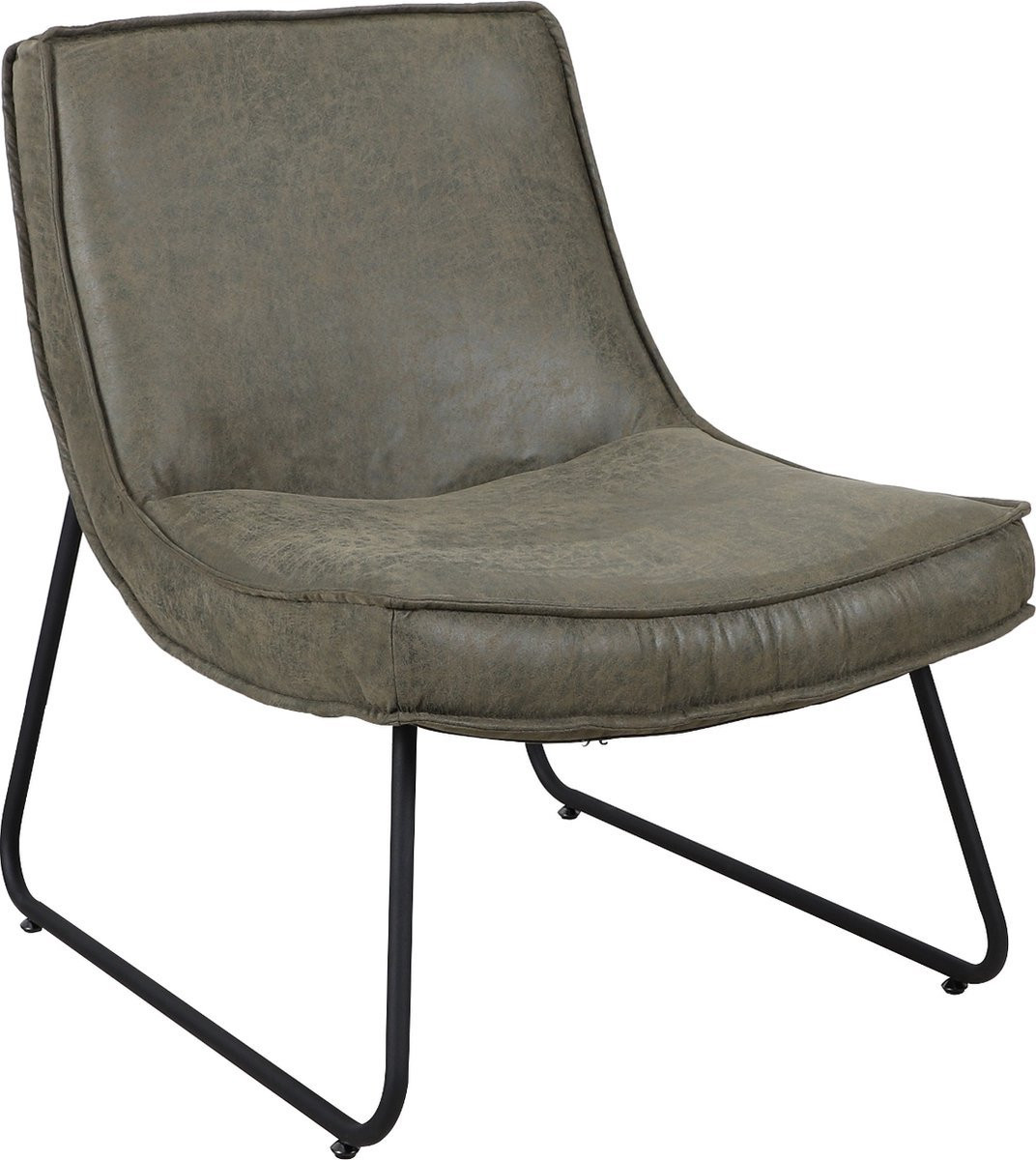 Bolt Edge Relaxstoel Groen - Moderne Woonkamer Fauteuil met Armleuningen