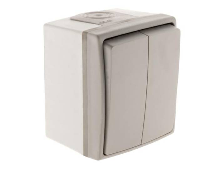 Zenitech Double va-et-Vient IP55 Orok Commande électrique : double interrupteur va et vient IP55 ; fonction\, calibre et mode de pose selon le modèle