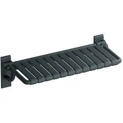 HEWI Duschklappsitz, rechteckig (USA), matt, Anthrazitgrau