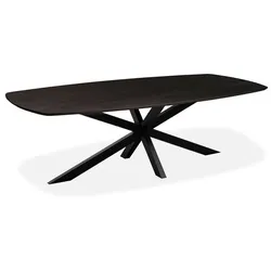 MAISON Esstisch Newark 160 x 92 cm Holz Schwarz