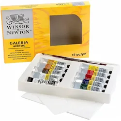 Winsor & Newton, Künstlerfarbe + Bastelfarbe, Galeria Acrylic Complete Painting set 15pcs (60 ml)