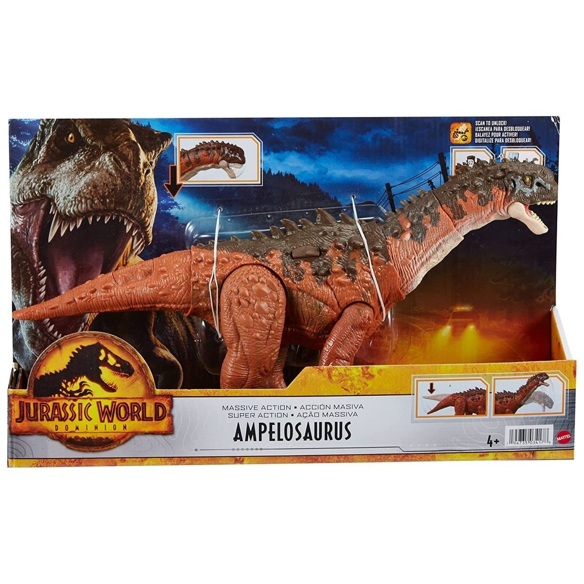 Mattel Jurassic World Ampelosaurus actiefiguur