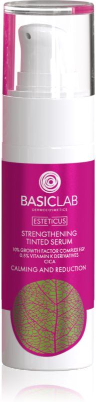 BasicLab Dermocosmetics Esteticus tonisierendes Serum gegen Hautrötungen 10% Growth Factor Complex EGF 30 ml