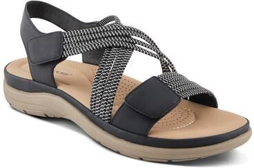 Women's Crossbeam Sandal by Flexus by Spring Step in Black (Size 37 M)