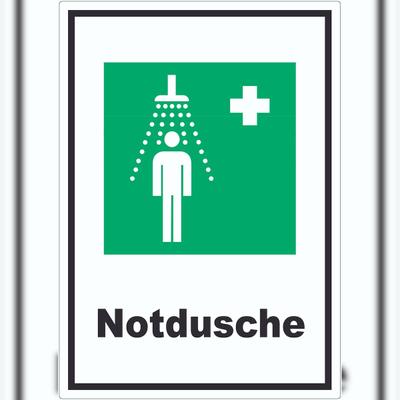 HB-Druck Notdusche Aufkleber A1 (594x841mm)